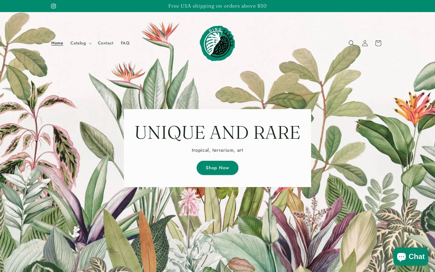 dingplants.com homepage screenshot