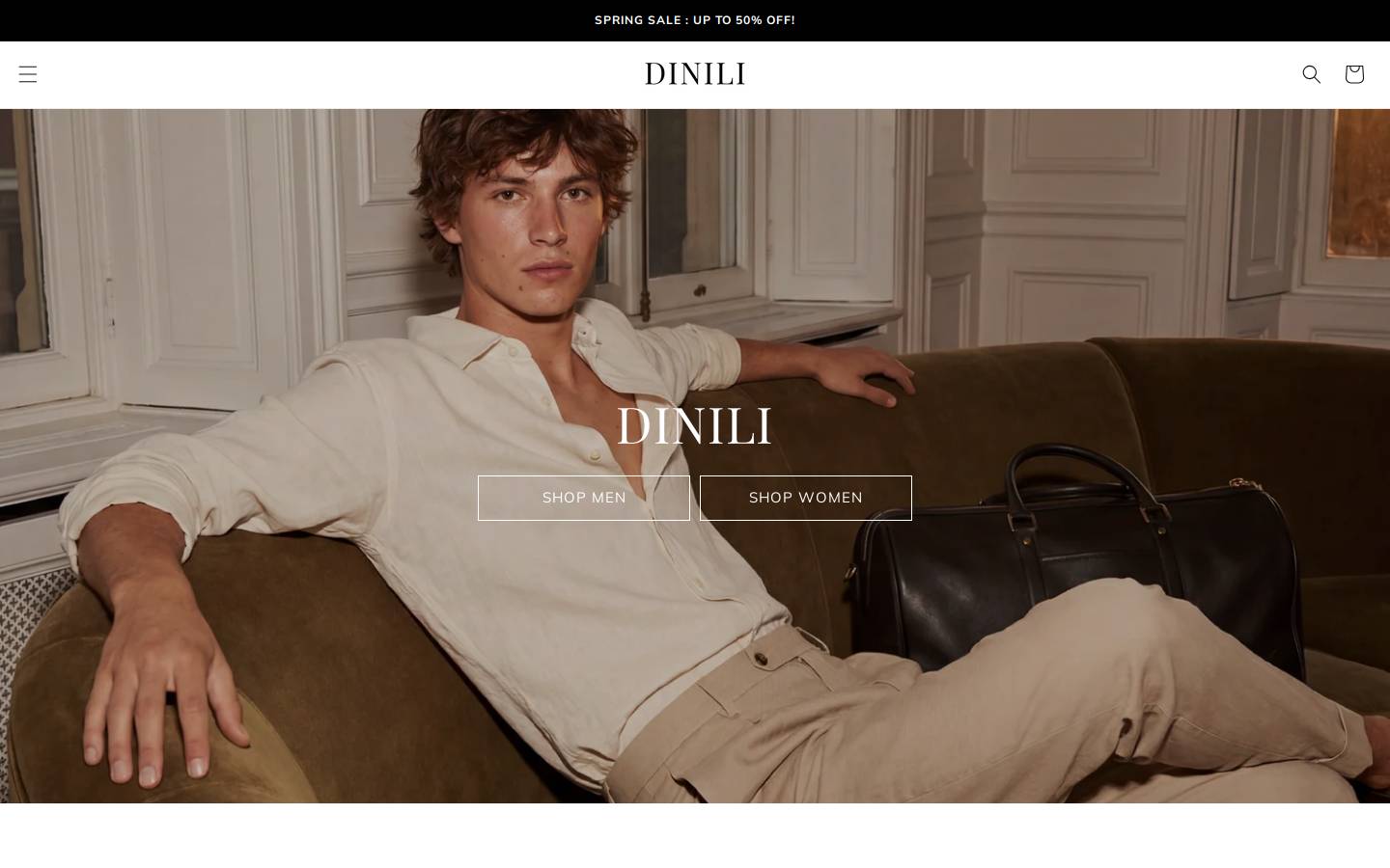 Dinili homepage screenshot