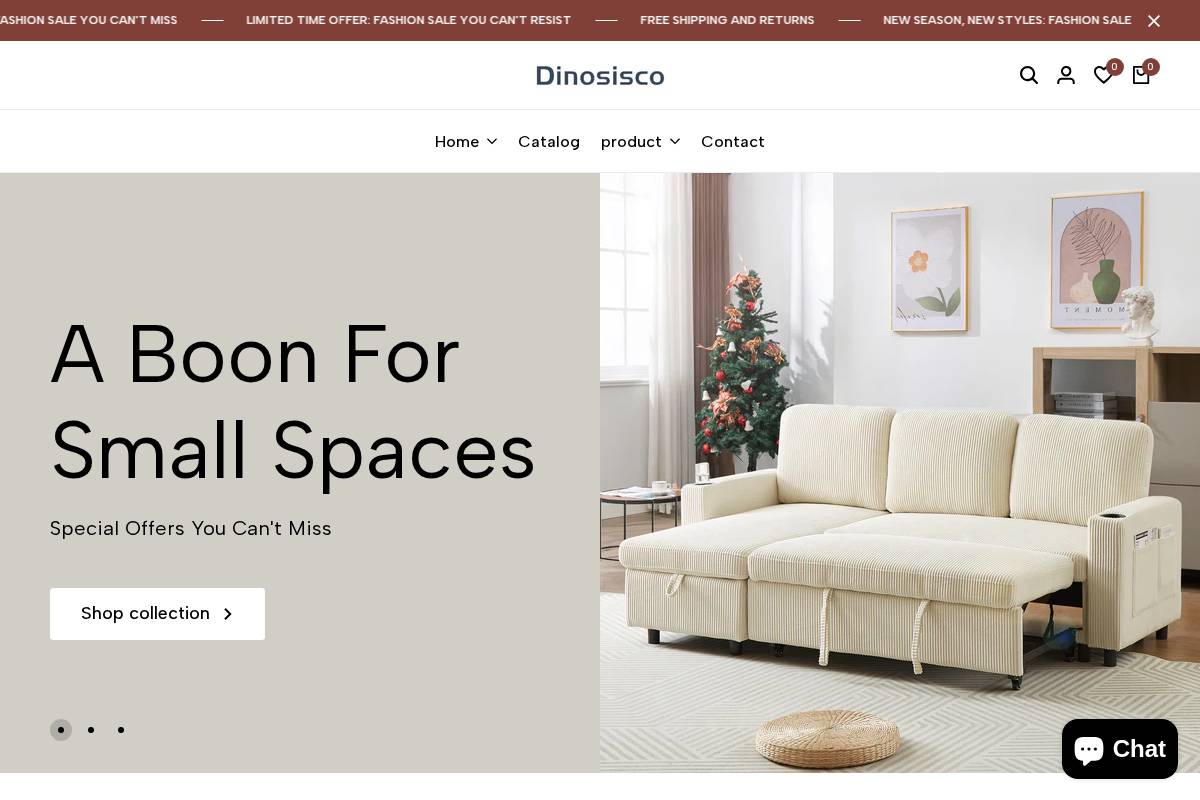 dinosisco.com homepage screenshot