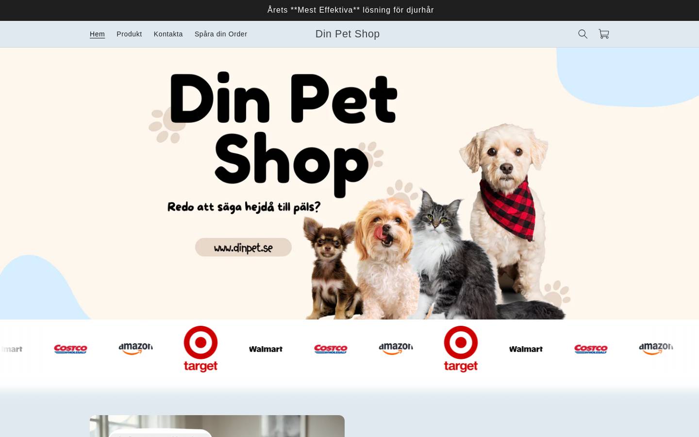 dinpet.se homepage screenshot