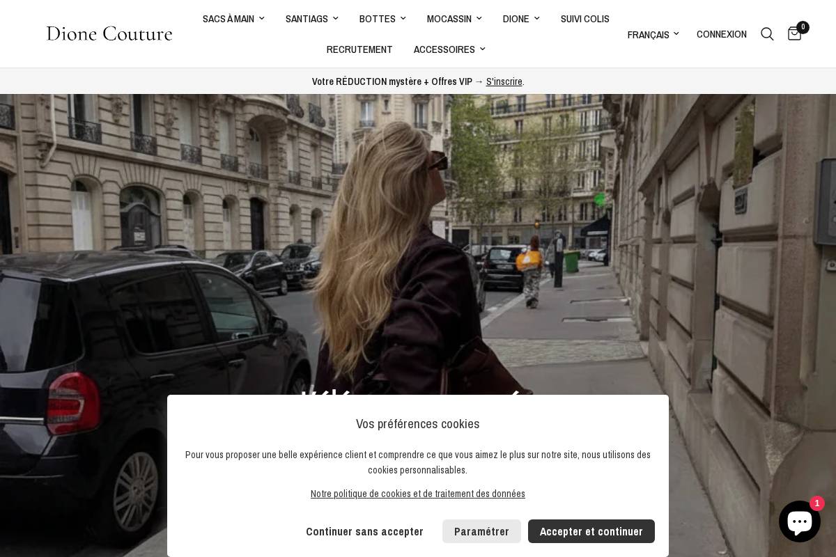 Dionecouture homepage screenshot