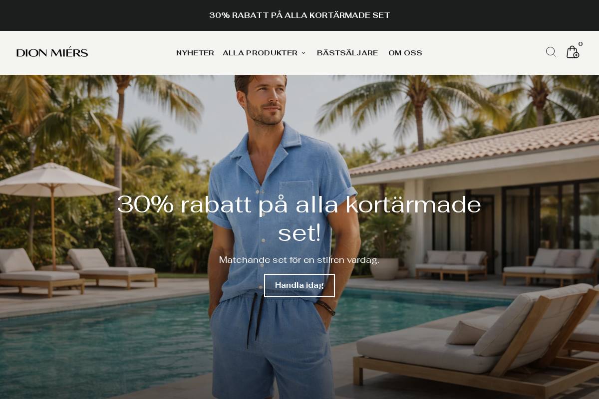Dionmiers homepage screenshot