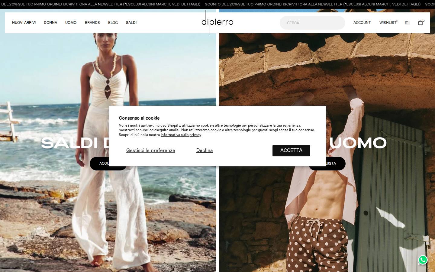 Di Pierro homepage screenshot