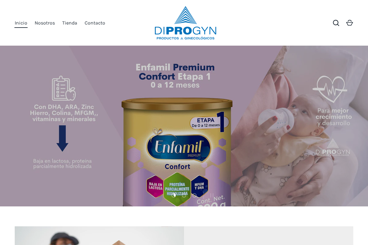 Diprogyn homepage screenshot