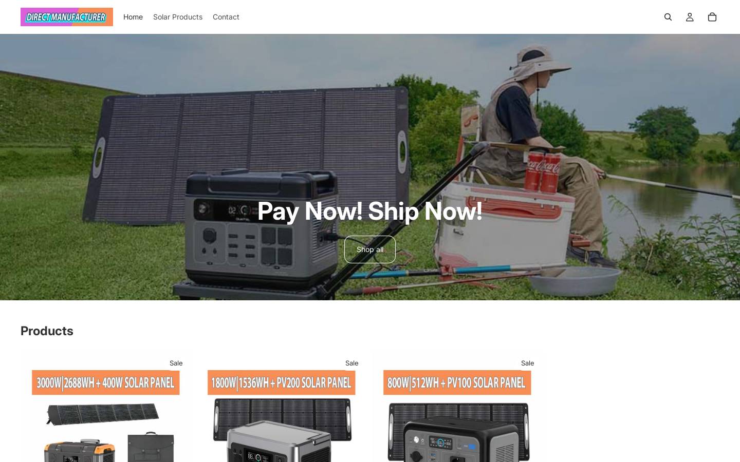direct-manufacturer.com homepage screenshot