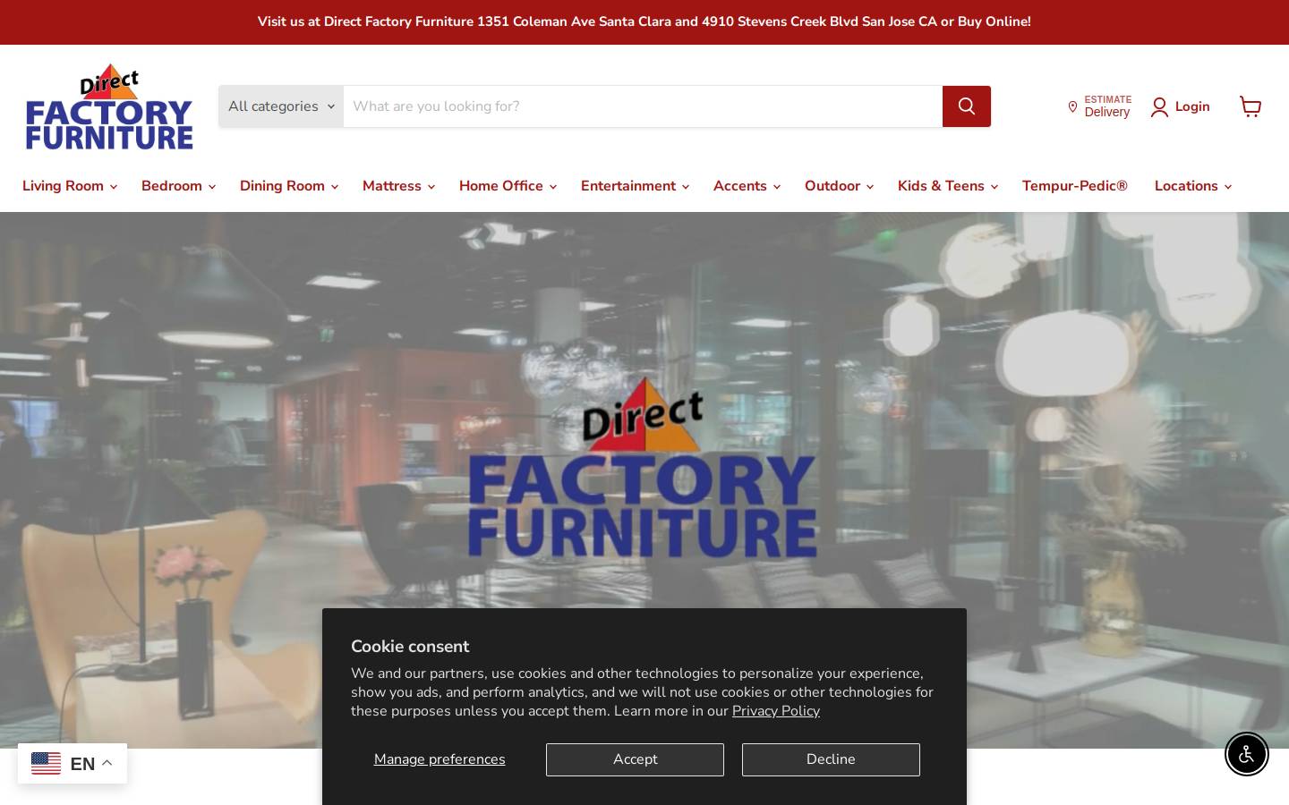 directfactoryfurniture.com homepage screenshot