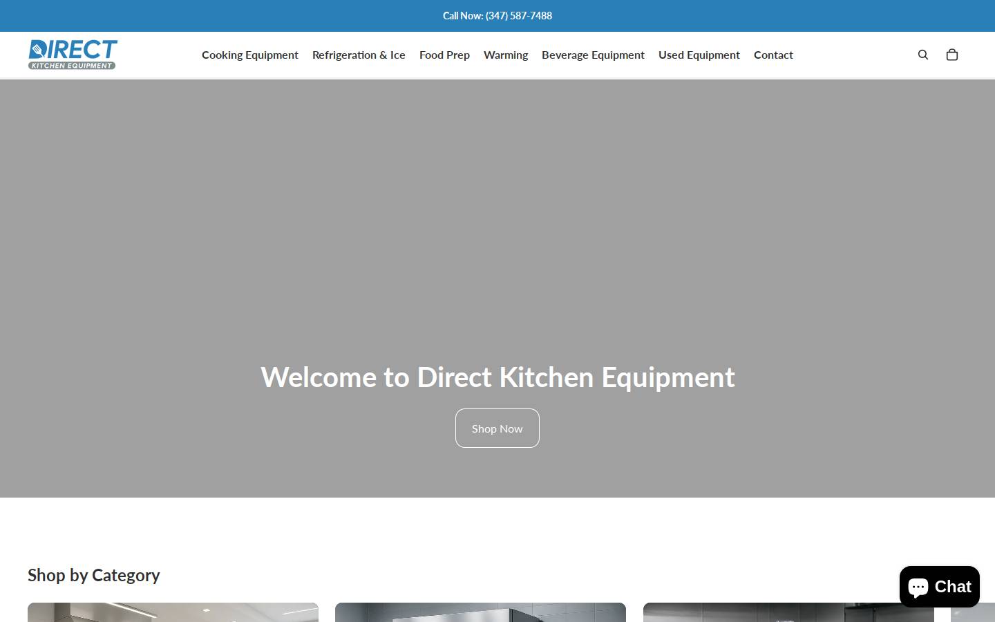 directkitchenequip.com homepage screenshot
