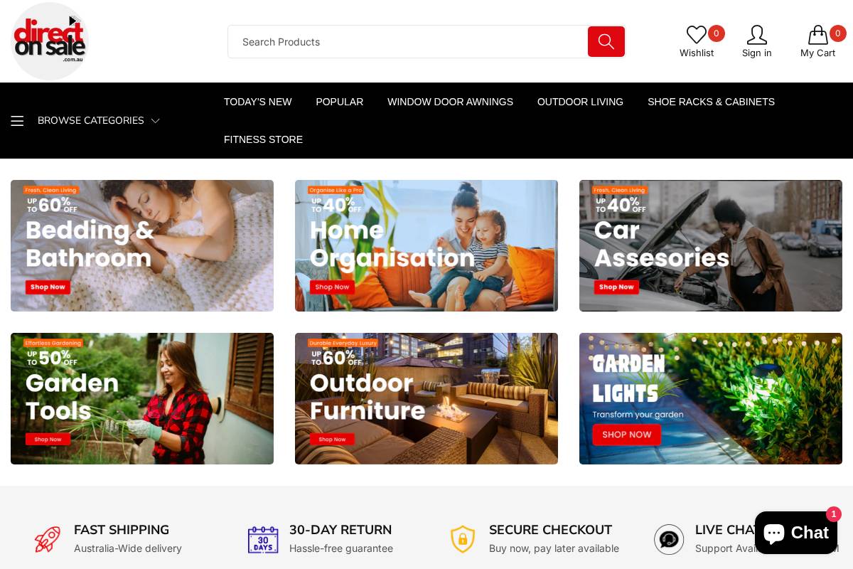 Direct Sale homepage screenshot