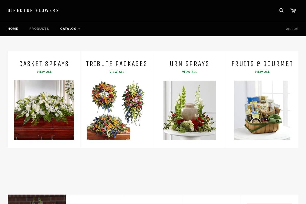 directorflowers.com homepage screenshot