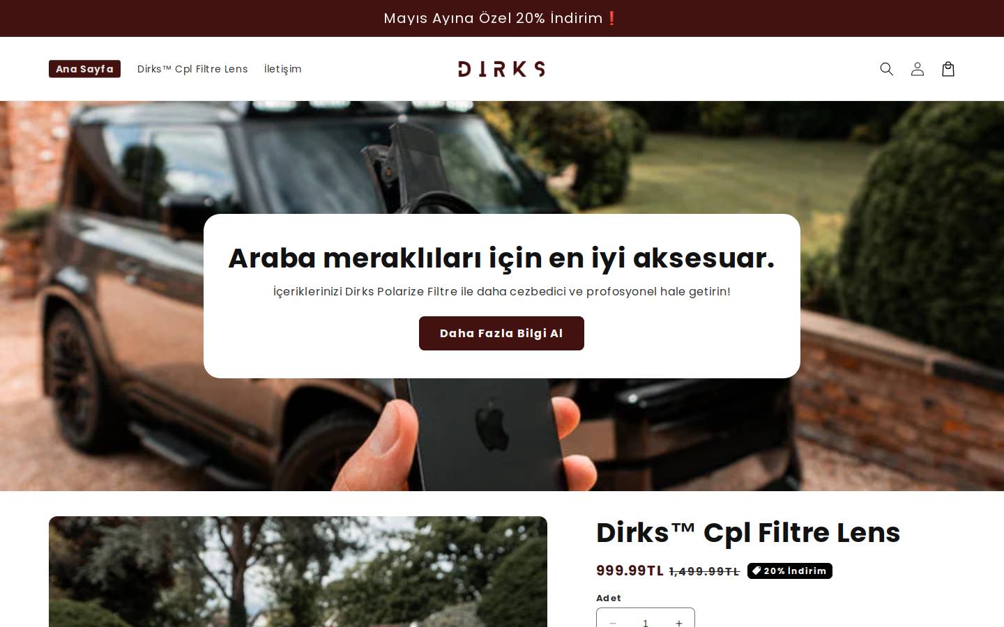 dirks.store homepage screenshot