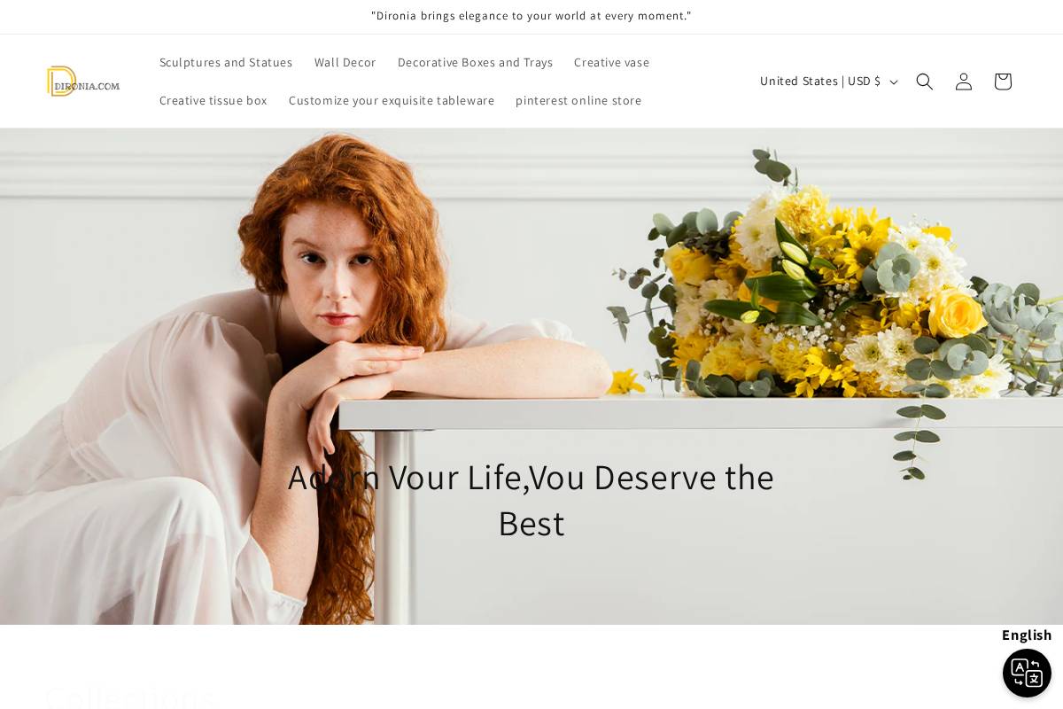 dironia.com homepage screenshot
