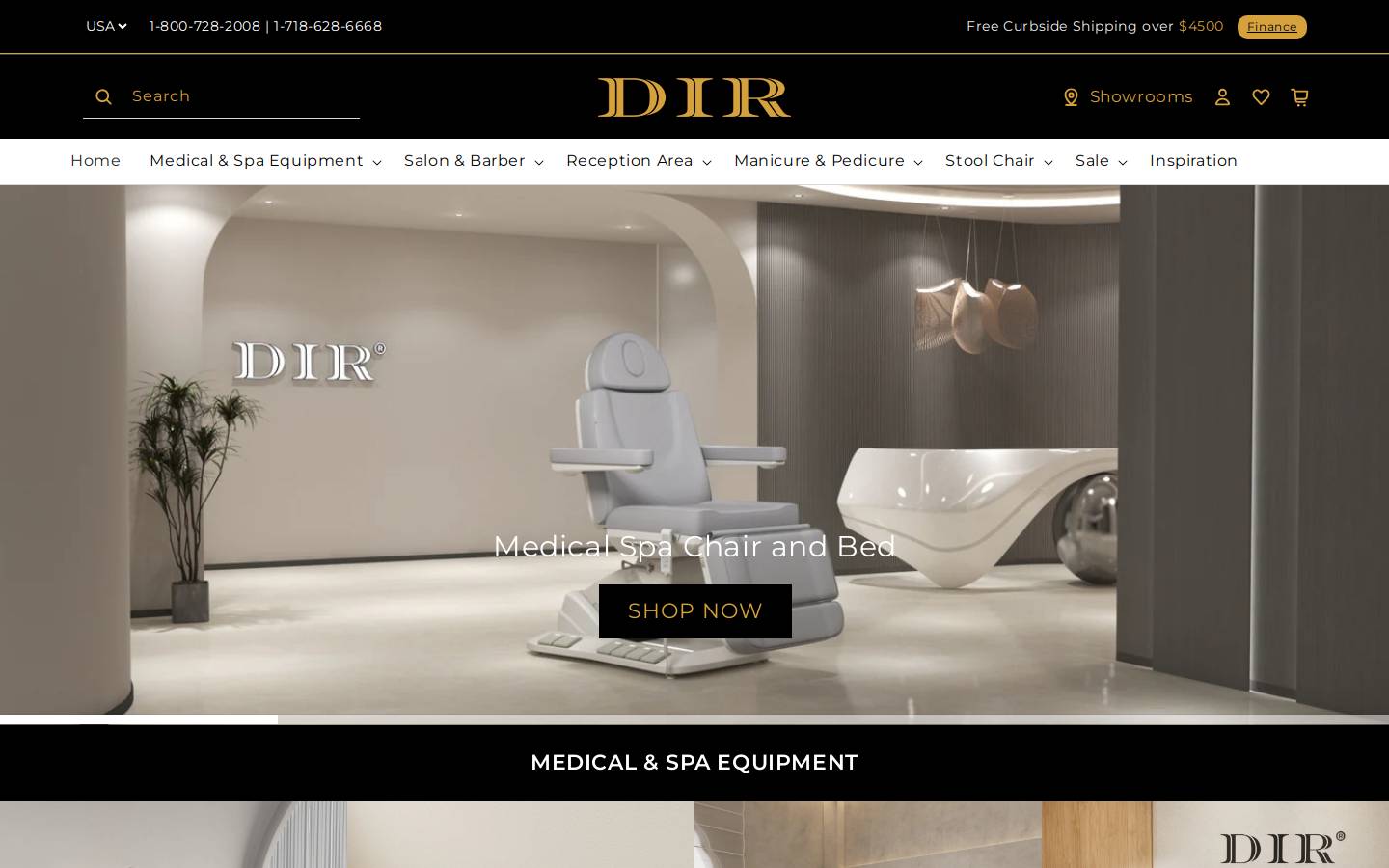 direct salon  homepage screenshot