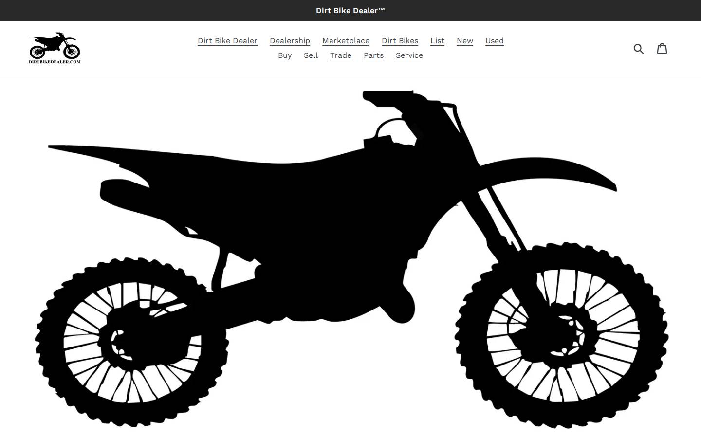 dirtbikedealer.com homepage screenshot