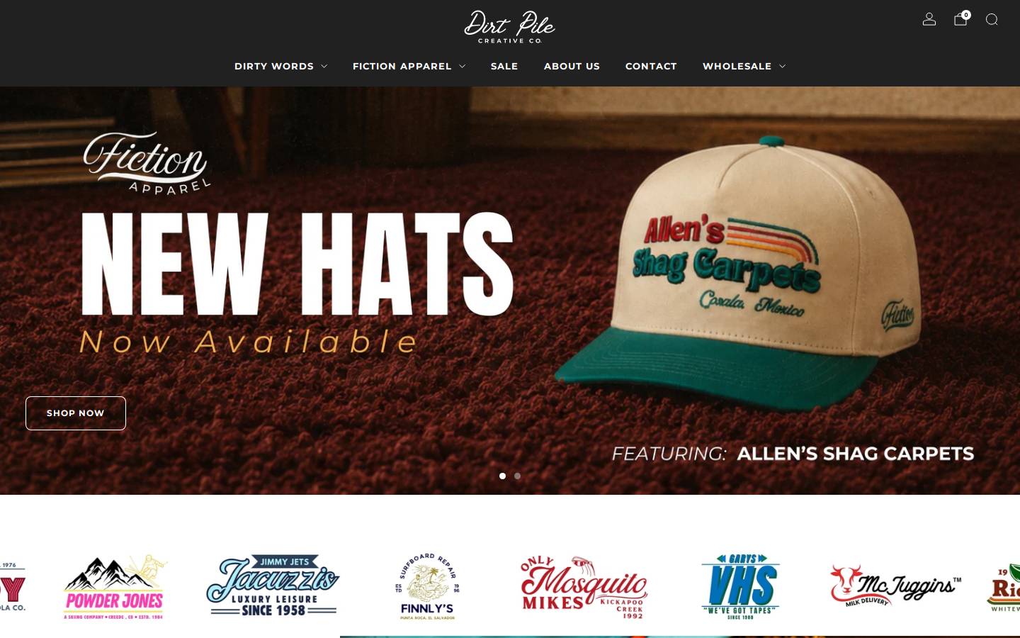 dirtpilecreative.com homepage screenshot