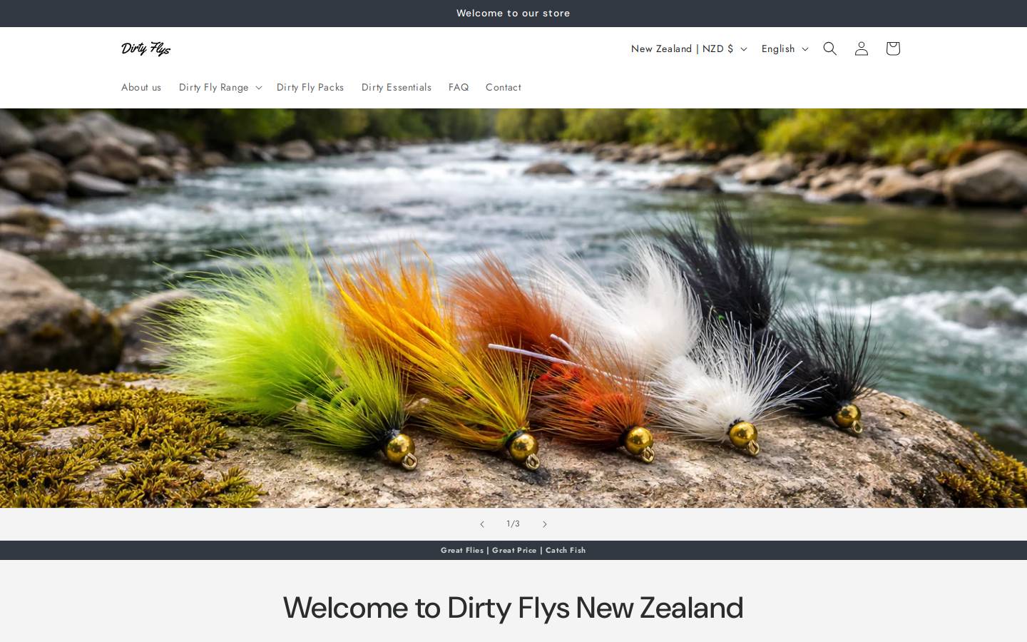 dirtyflys.com homepage screenshot