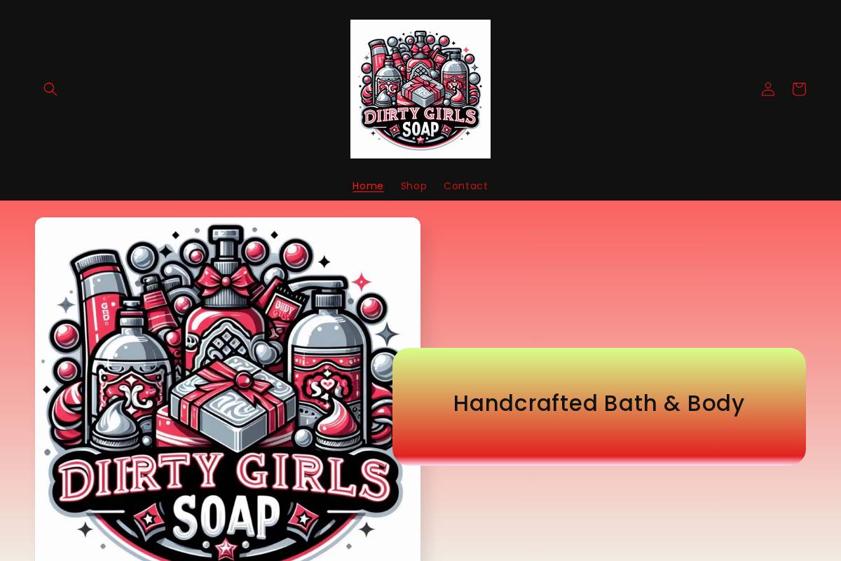 dirtygirlssoap.com homepage screenshot