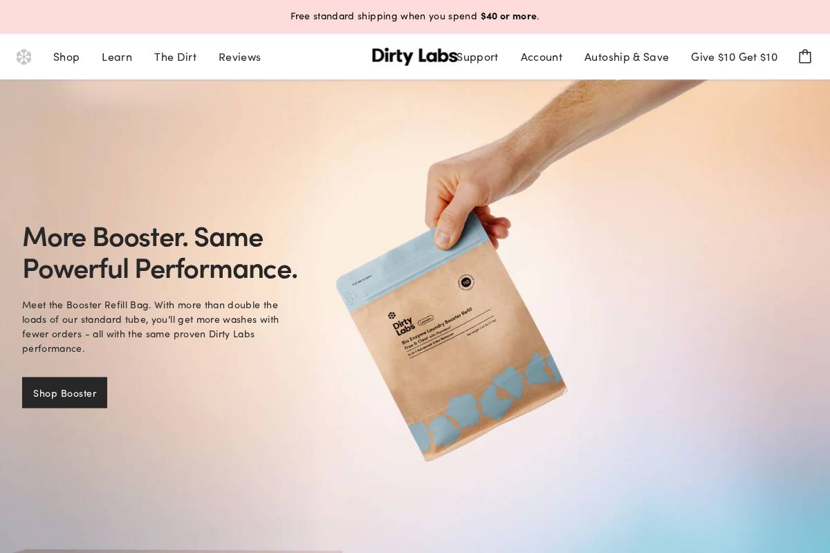 dirtylabs.com homepage screenshot