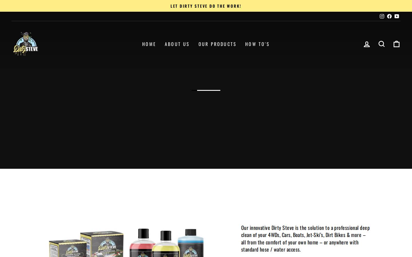 dirtysteve.com.au homepage screenshot