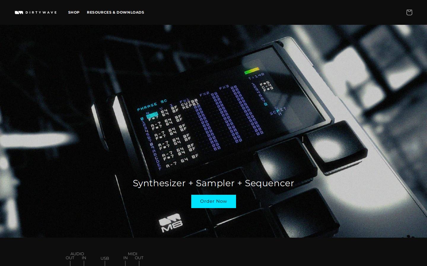 dirtywave.com homepage screenshot
