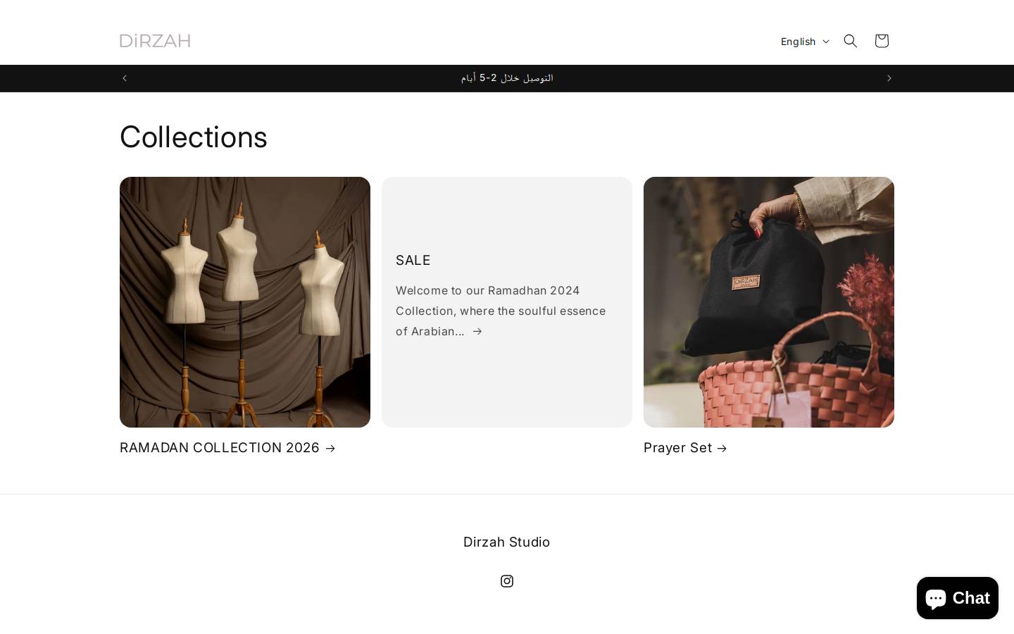 dirzah.com homepage screenshot