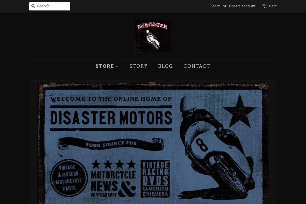 disastermotors.com homepage screenshot