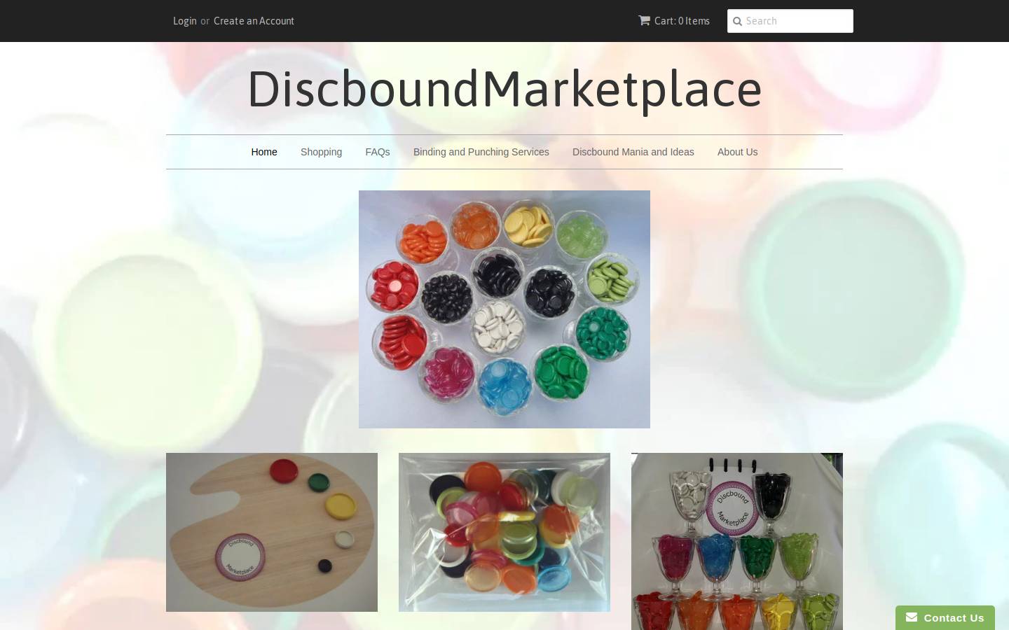 discboundmarketplace.com homepage screenshot