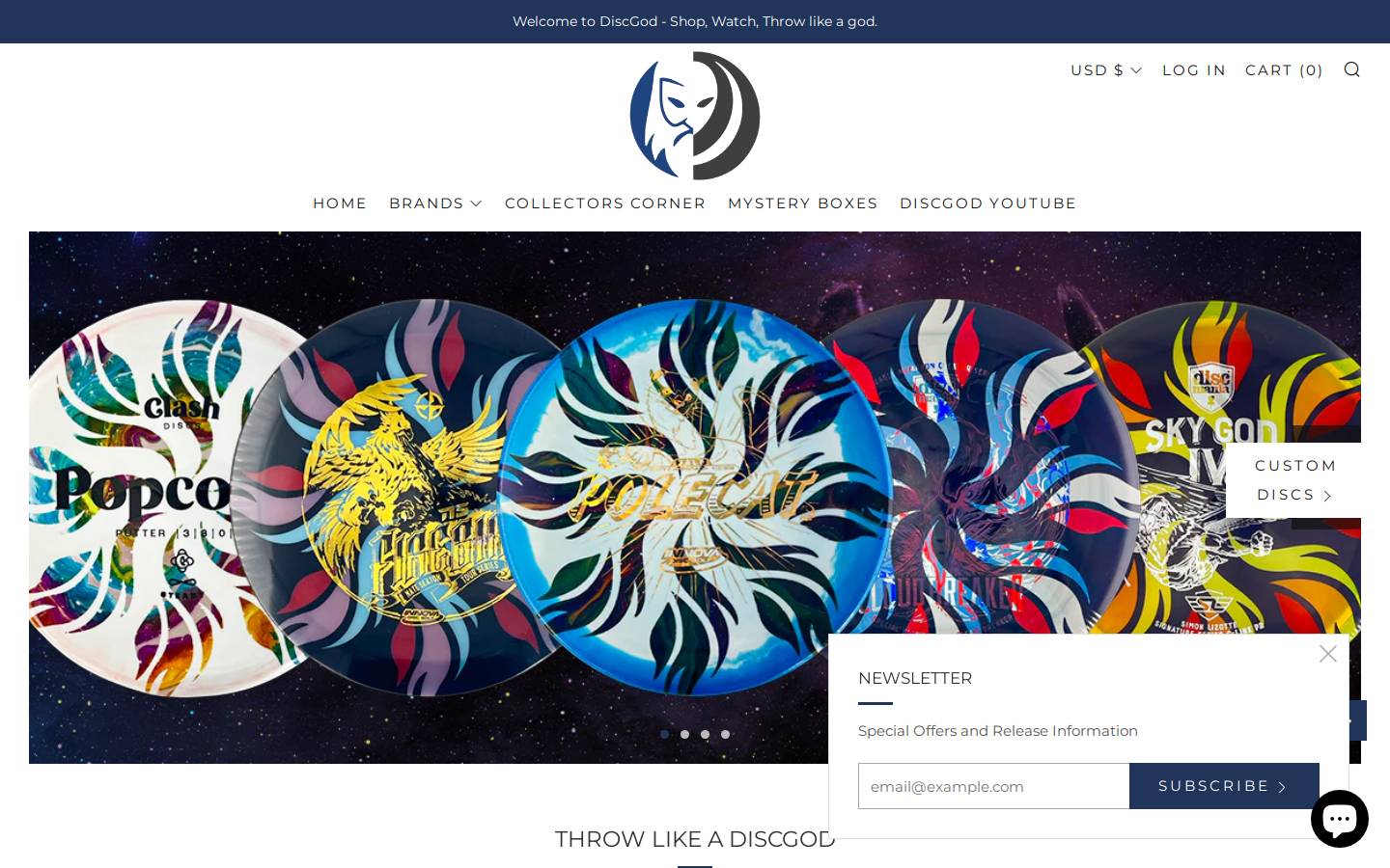 discgod.com homepage screenshot