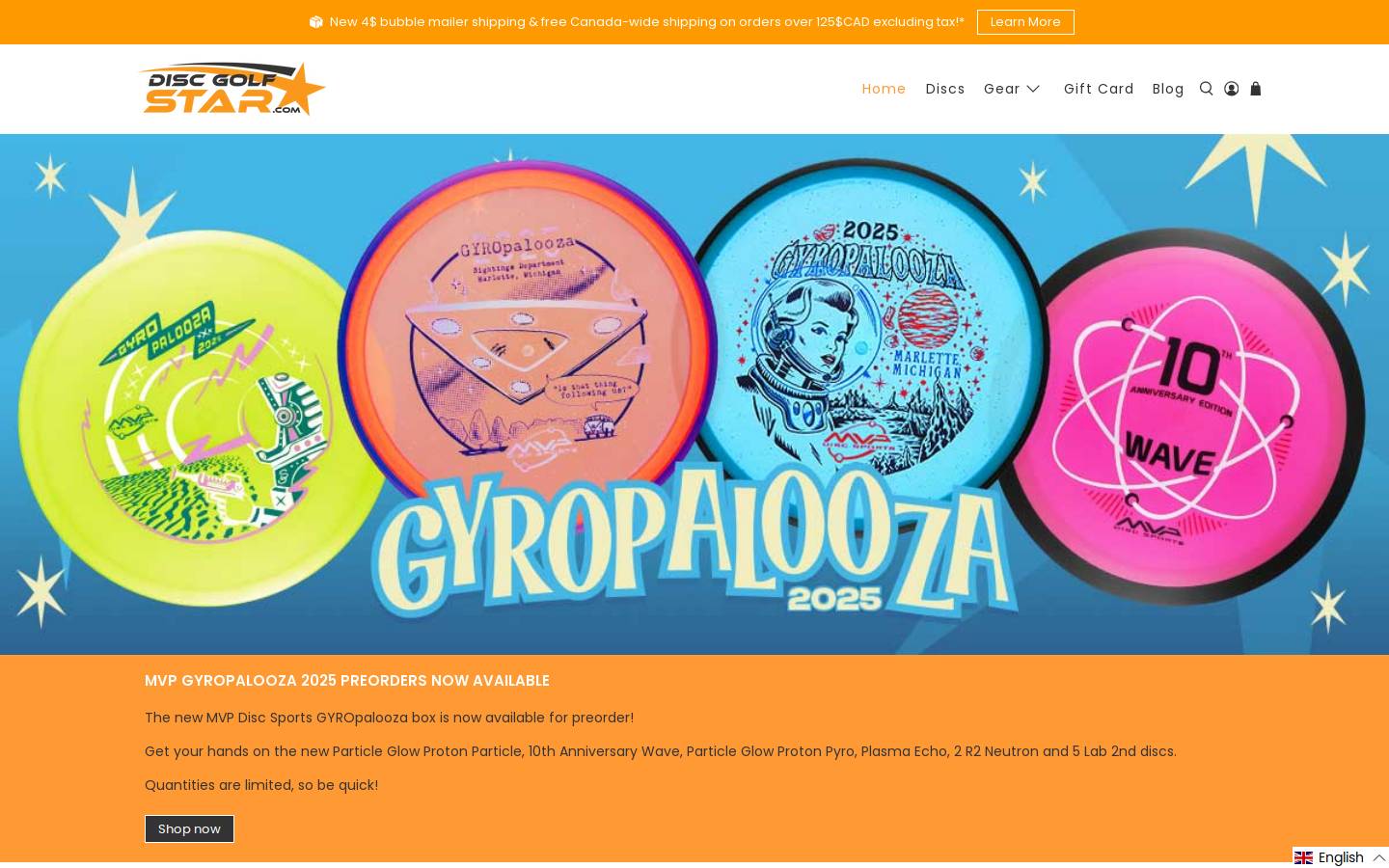 discgolfstar.com homepage screenshot