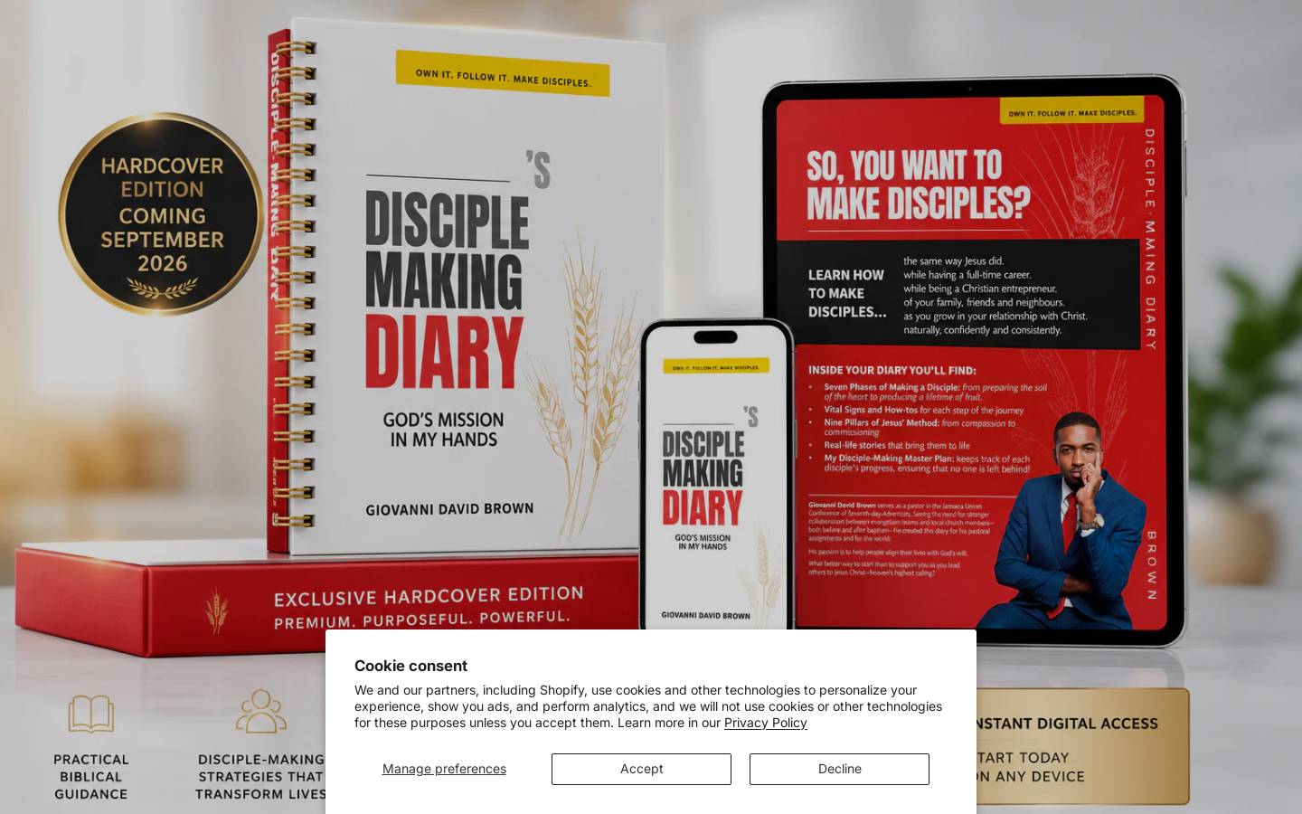 disciplemakingdiary.com homepage screenshot