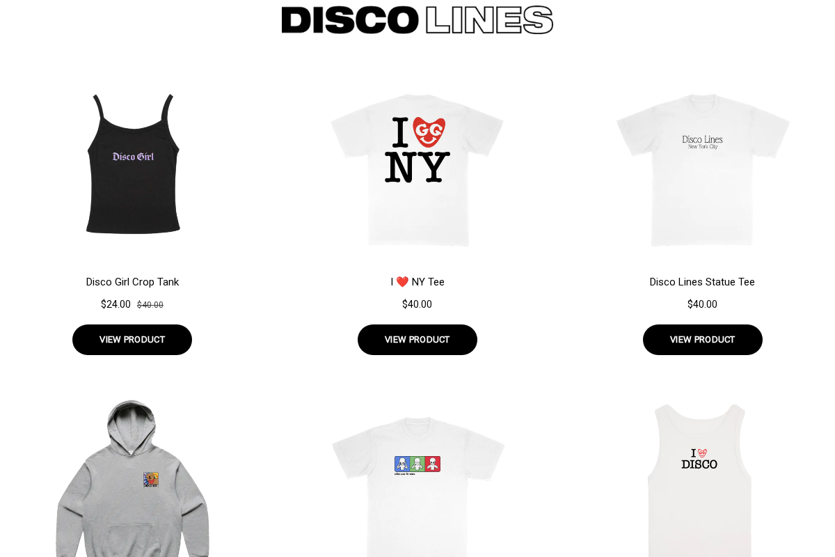Disco Lines homepage screenshot