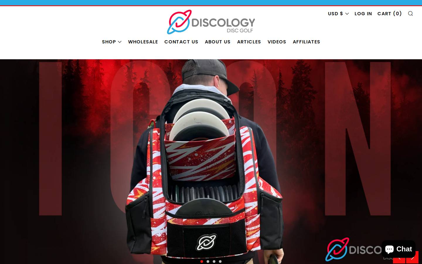 discologydiscgolf.com homepage screenshot