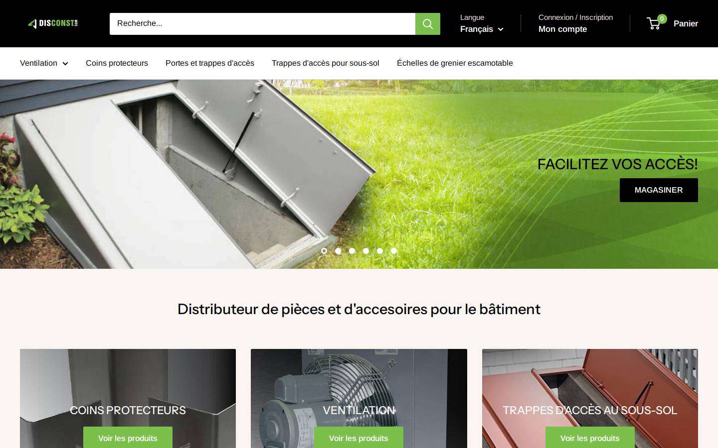 disconst.com homepage screenshot