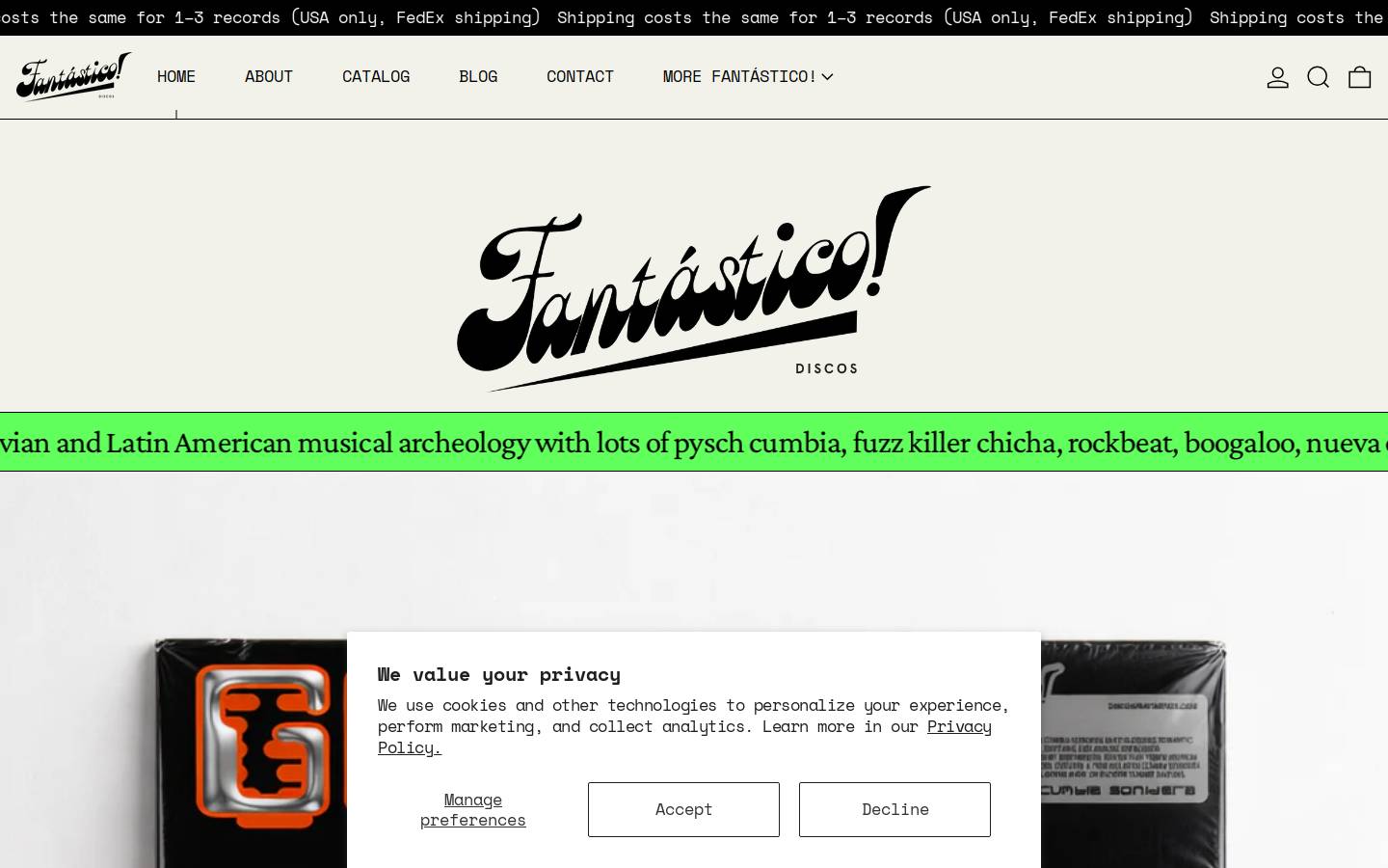 discosfantastico.com homepage screenshot