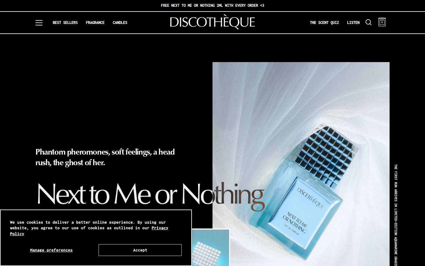 Discothequefragrances homepage screenshot