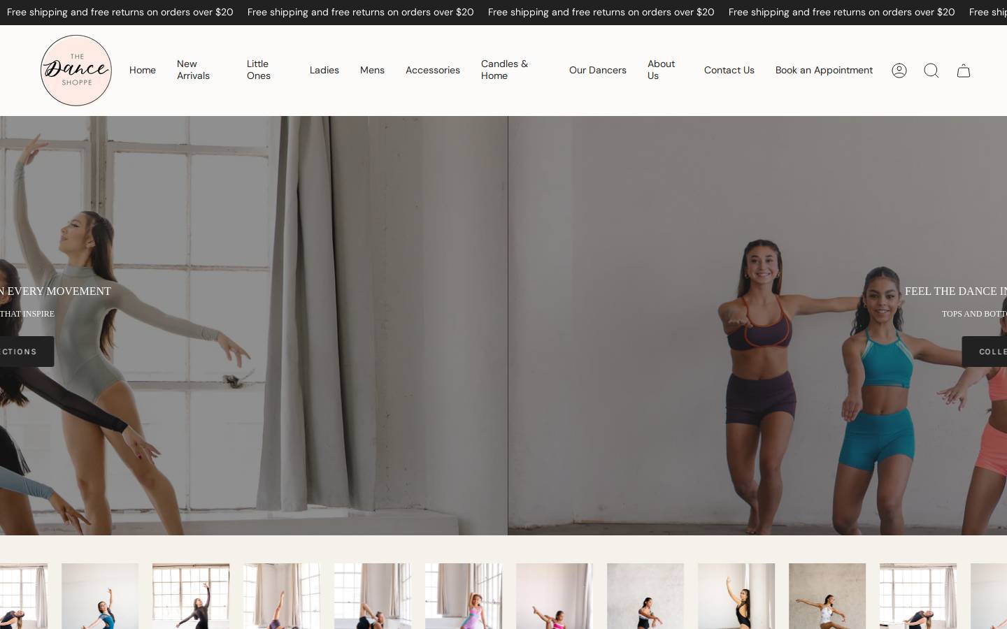 discountdanceshoppe.com homepage screenshot
