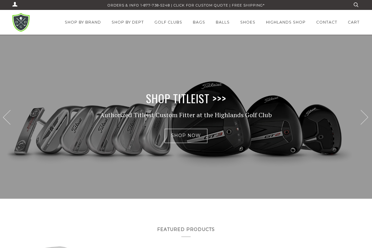 DiscountDansGolf.com | Highlands Golf Club homepage screenshot