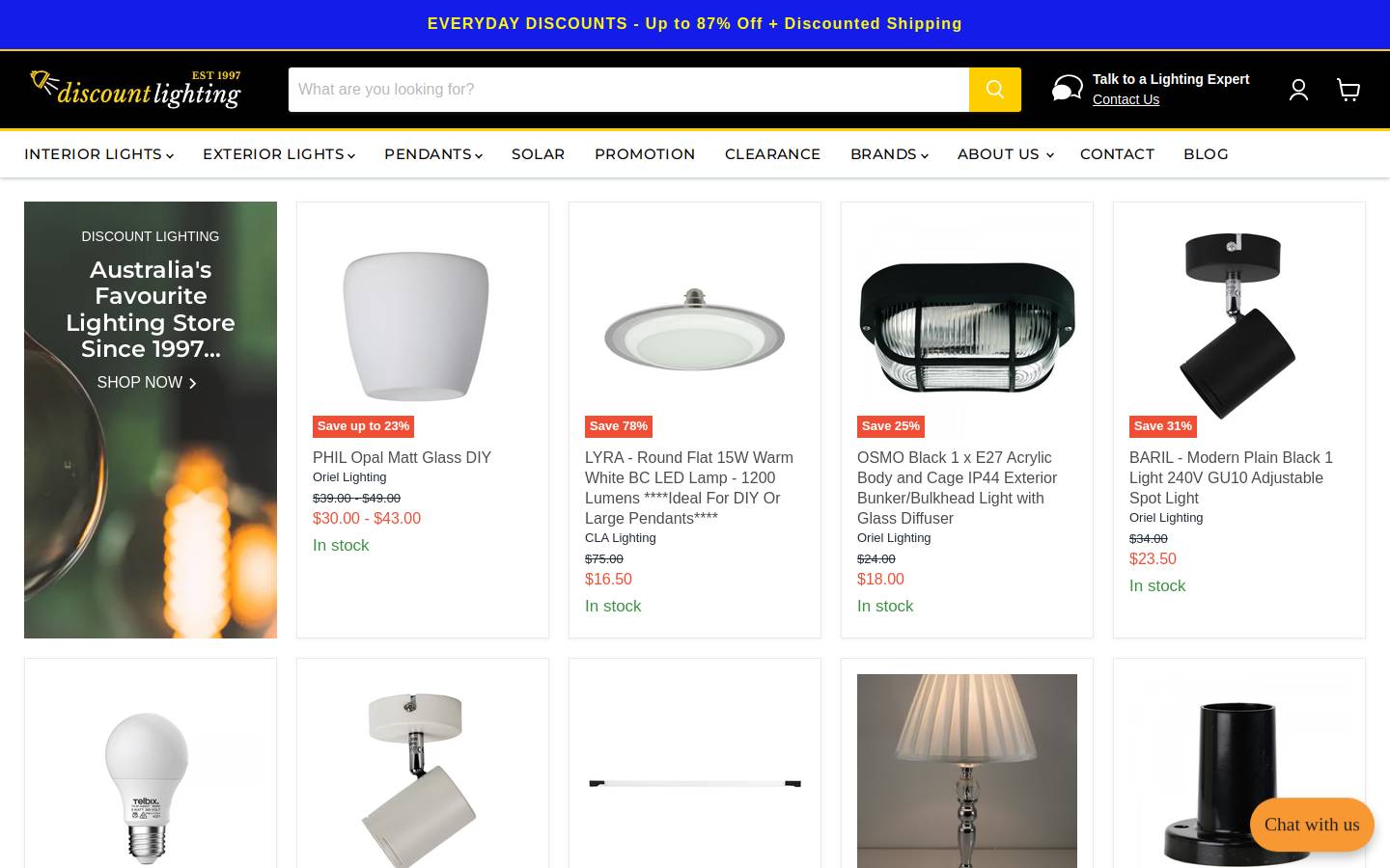 Discount LightingQLD homepage screenshot
