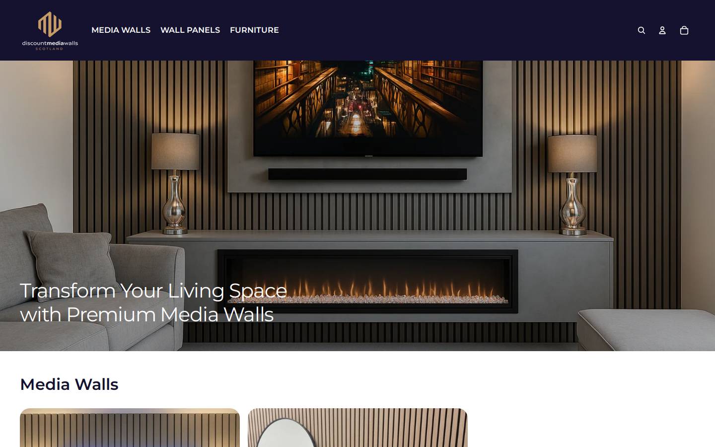 discountmediawalls.com homepage screenshot