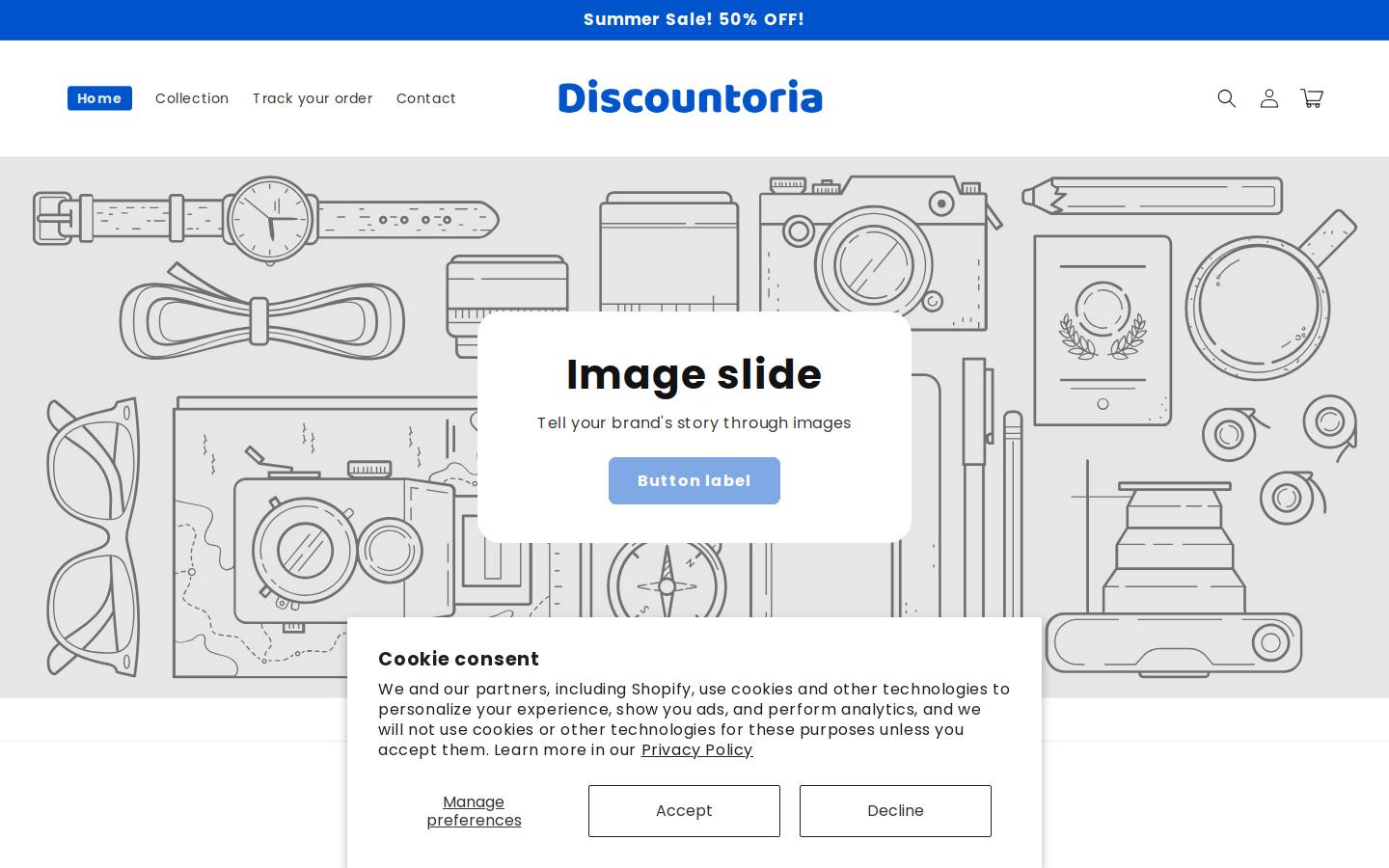 discountoria.net homepage screenshot