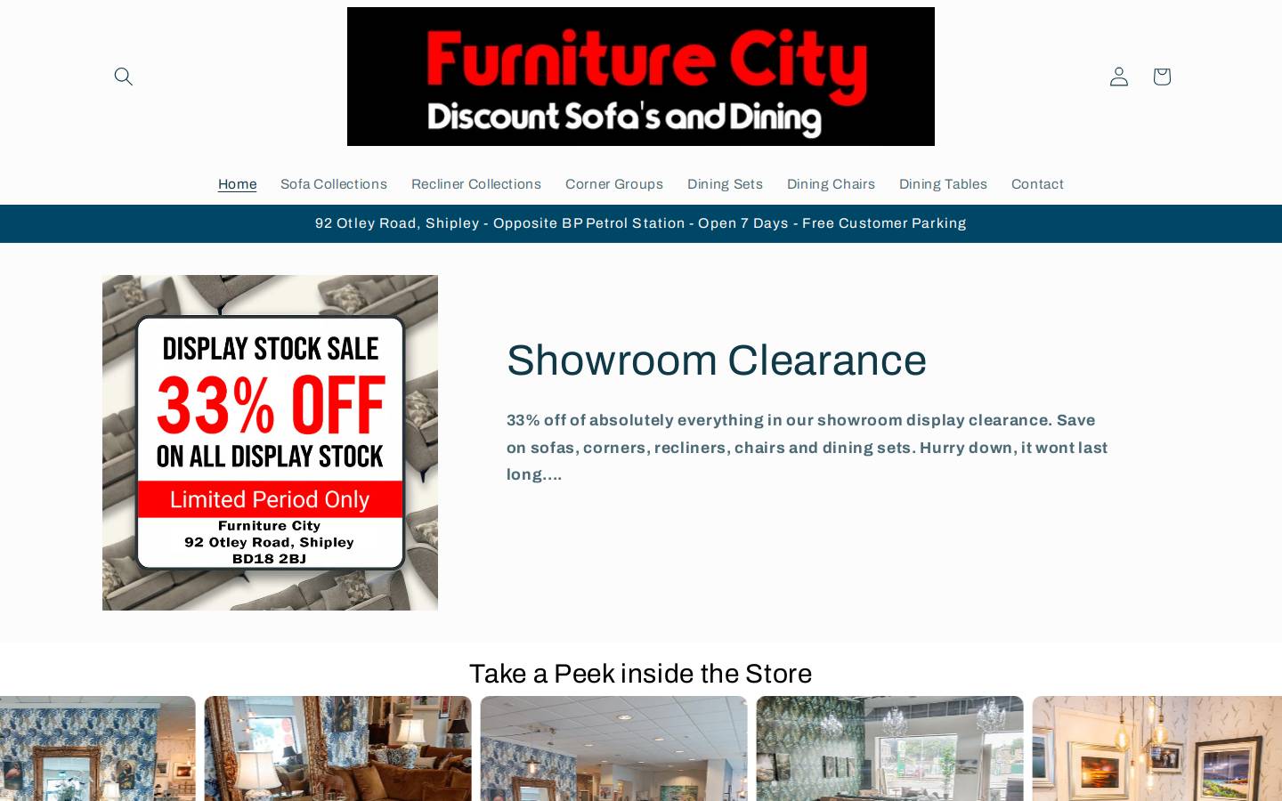 discountsofacentre.com homepage screenshot