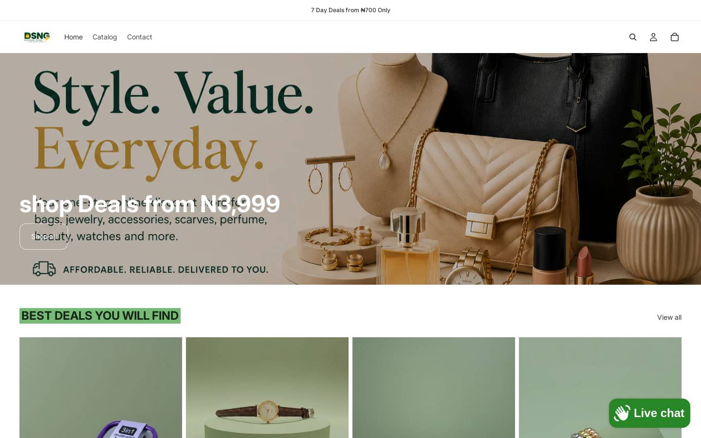 discountstoreng.com homepage screenshot