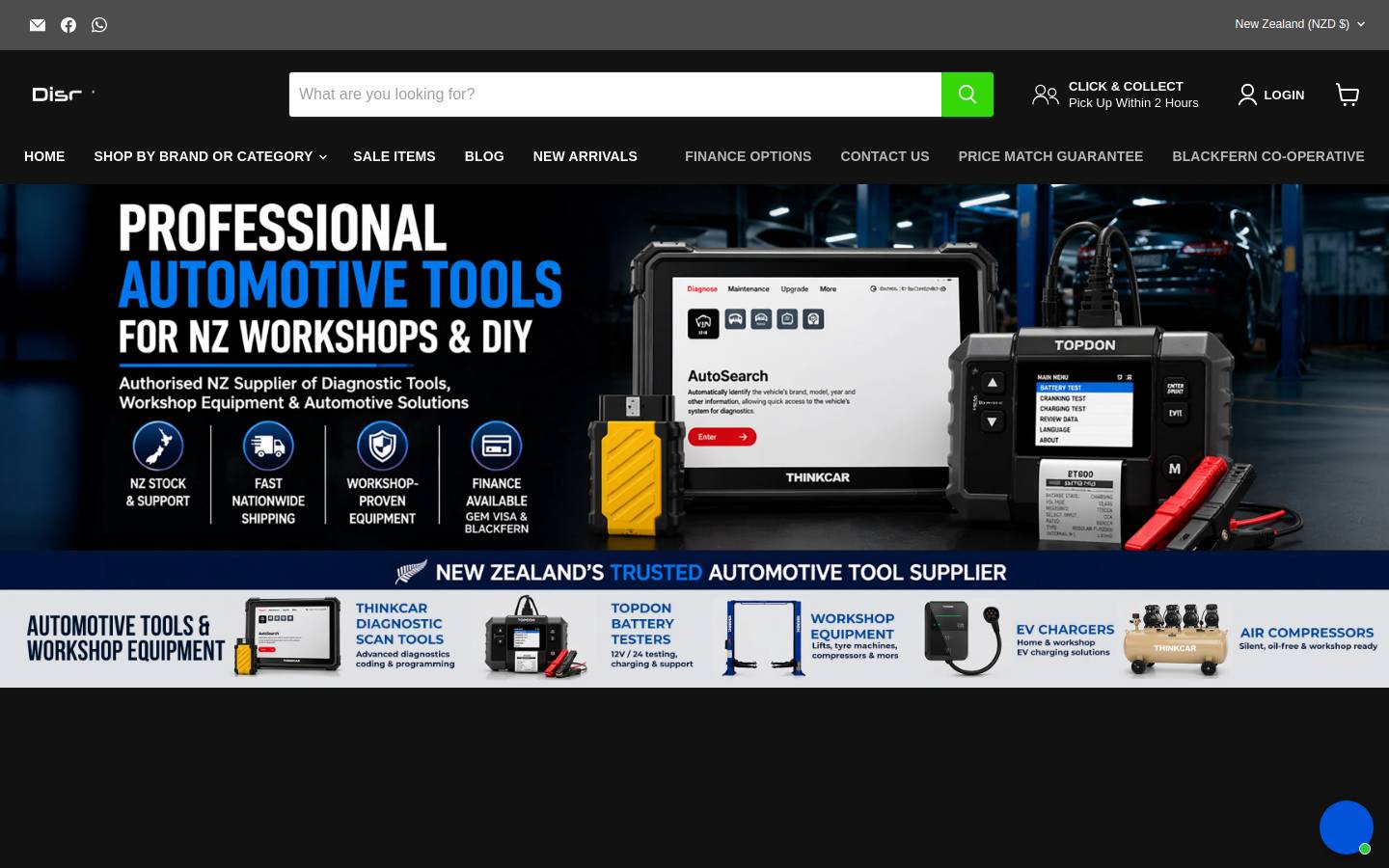 Discount Tools Nz homepage screenshot
