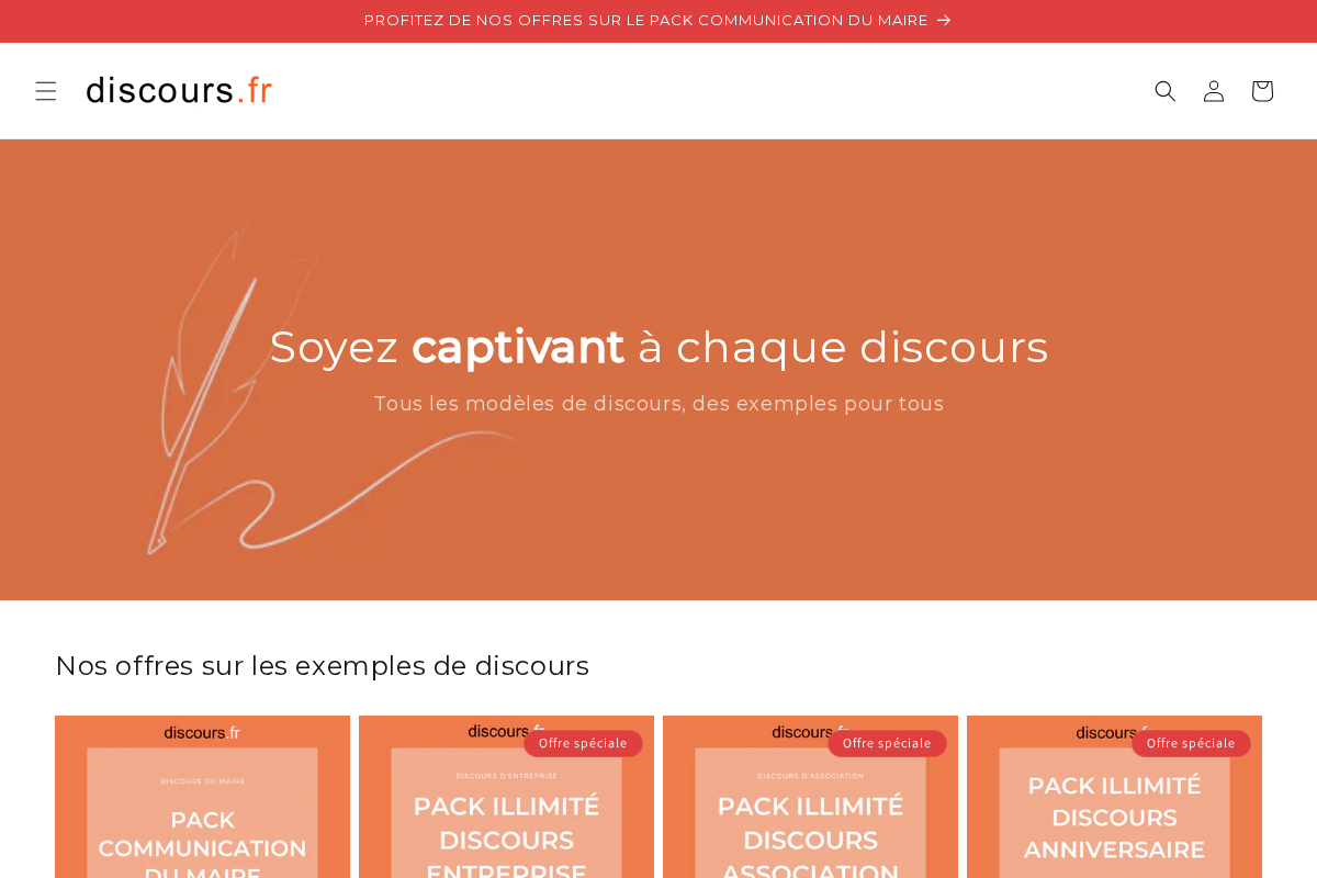 discours.fr homepage screenshot