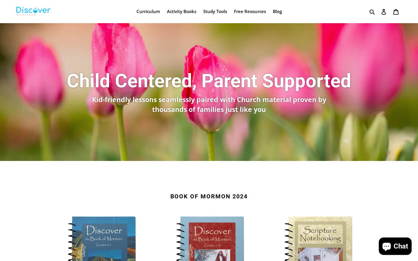 Discoverthescriptures homepage screenshot
