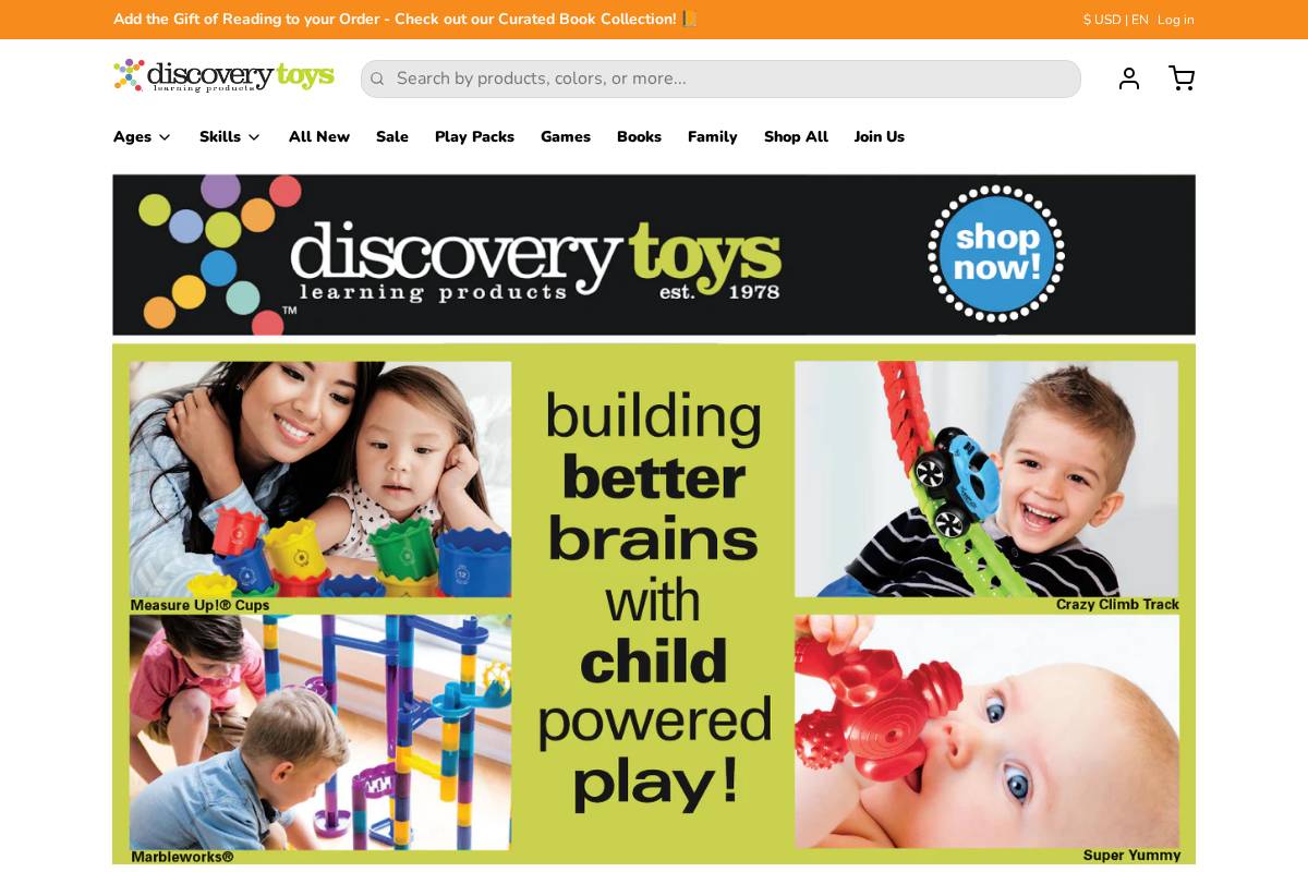 discoverytoys.us homepage screenshot