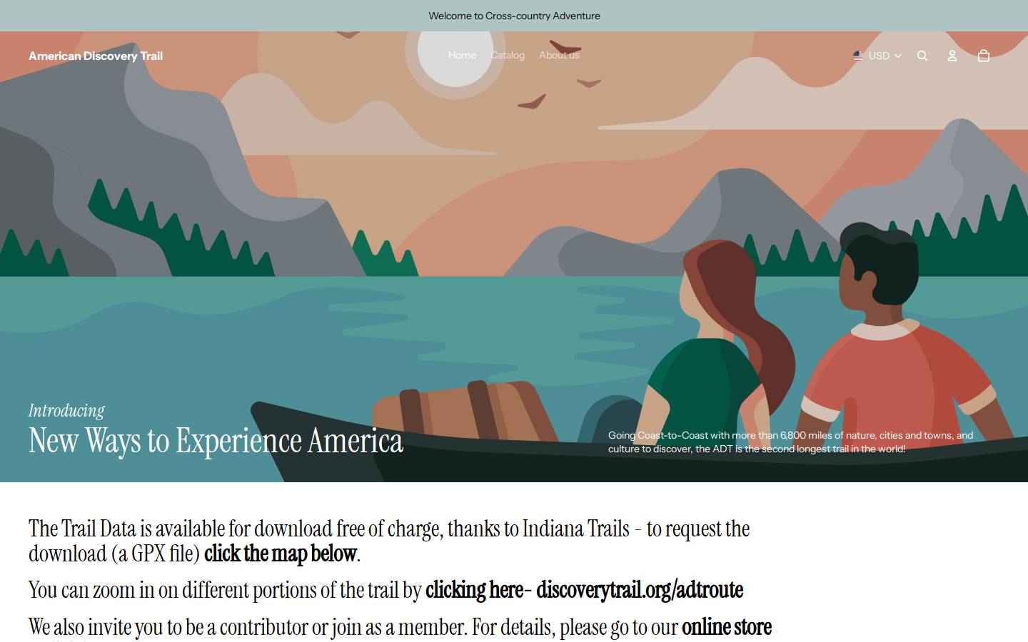 discoverytrailstore.com homepage screenshot
