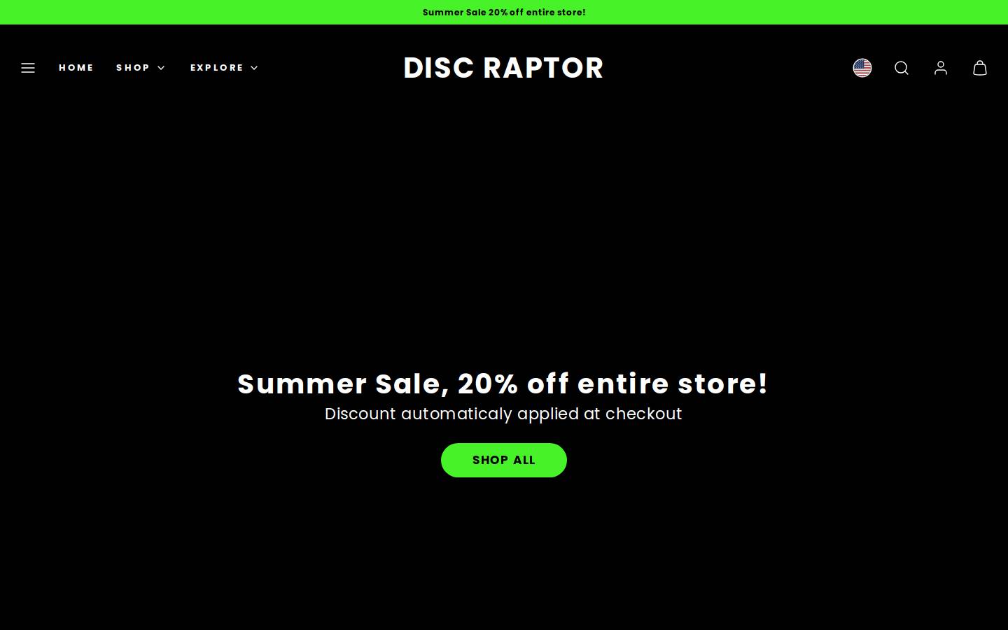 discraptor.com homepage screenshot