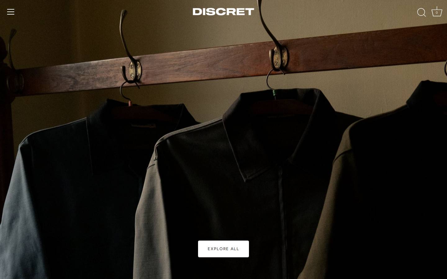 discret.in homepage screenshot