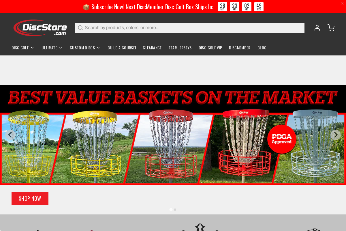 Disc Store homepage screenshot