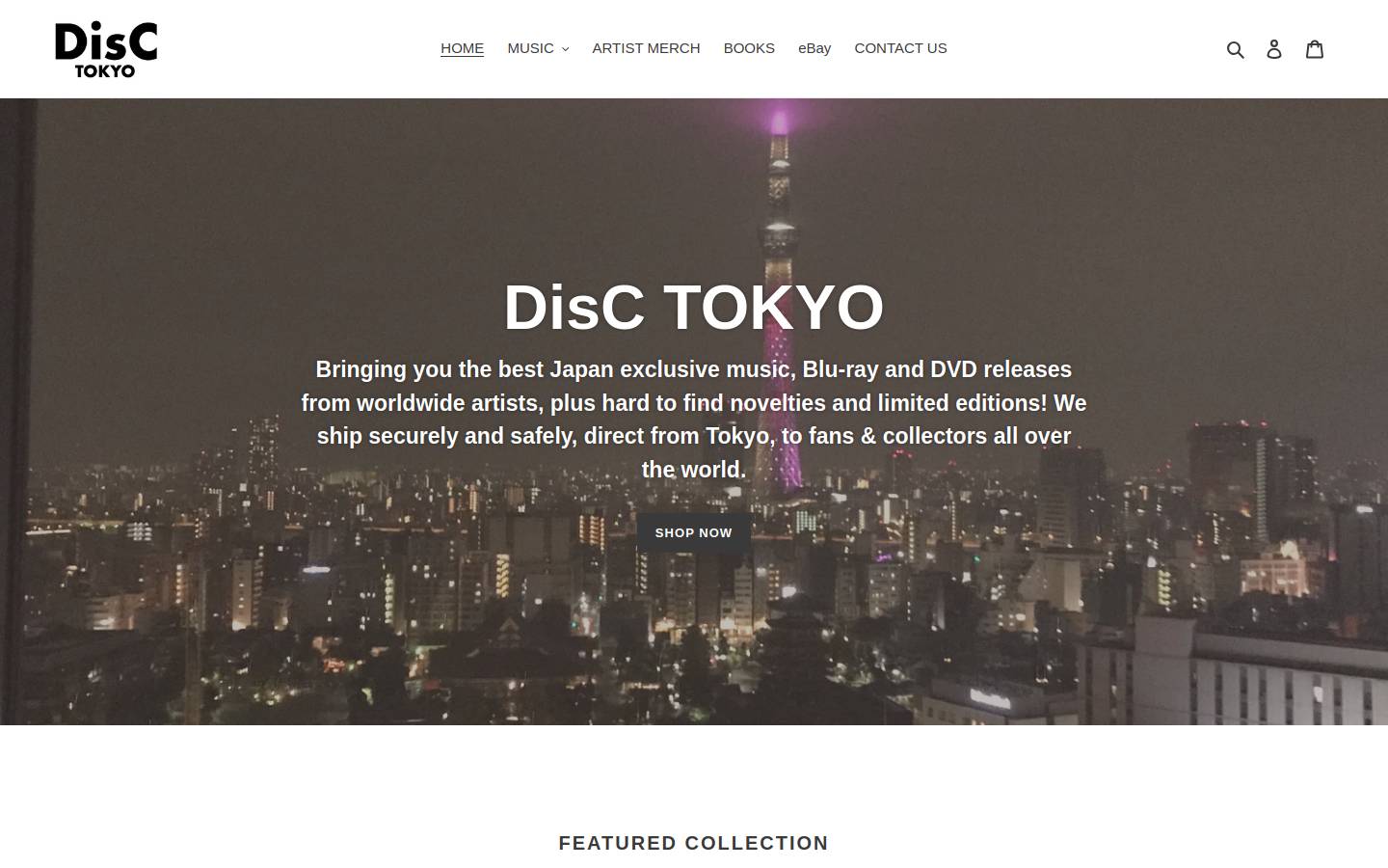 disctokyo.com homepage screenshot